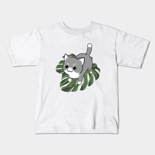 Gray Cat Kids T-Shirt